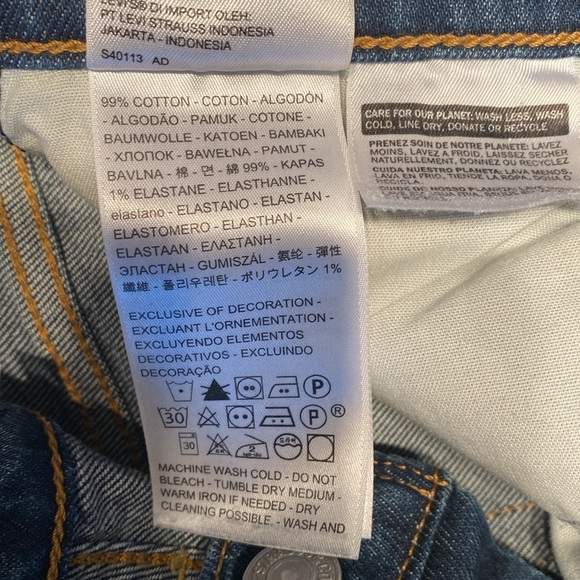 Levi’s Wedgie 25W x 26L mid blue - Picture 3 of 4